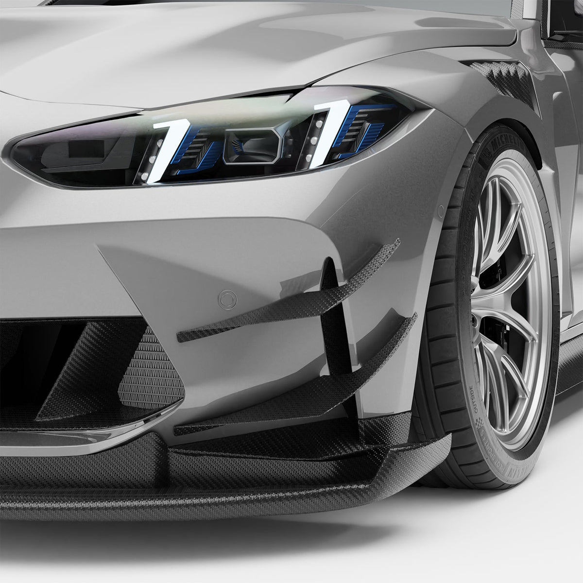 BMW M4 G82 Carbon Fiber Front Bumper Canards