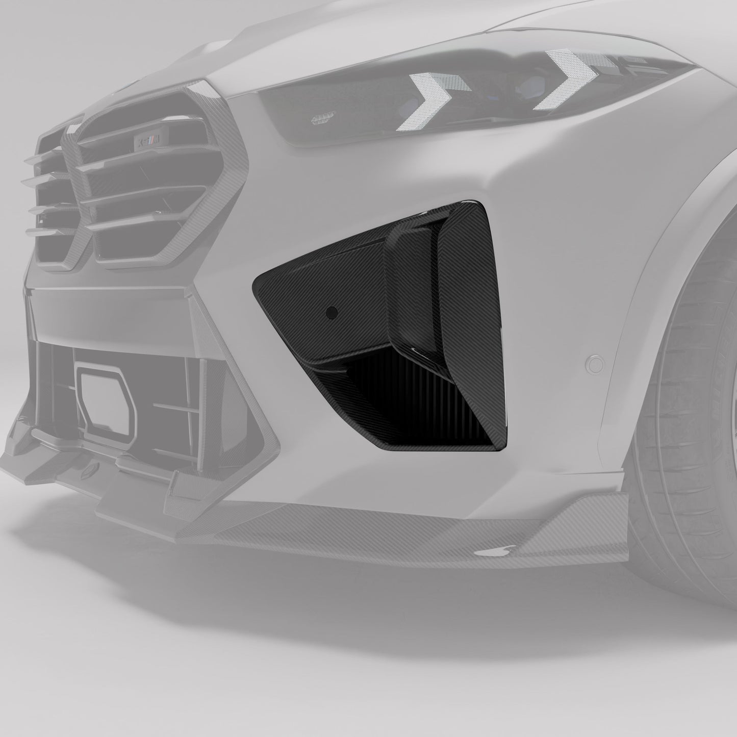BMW X5M F95 LCI Carbon Fiber Front Bumper Air Vents
