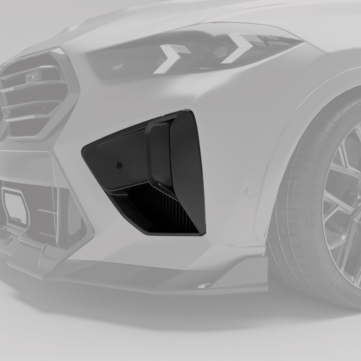 BMW X6M F96 LCI Carbon Fiber Front Bumper Air Vents