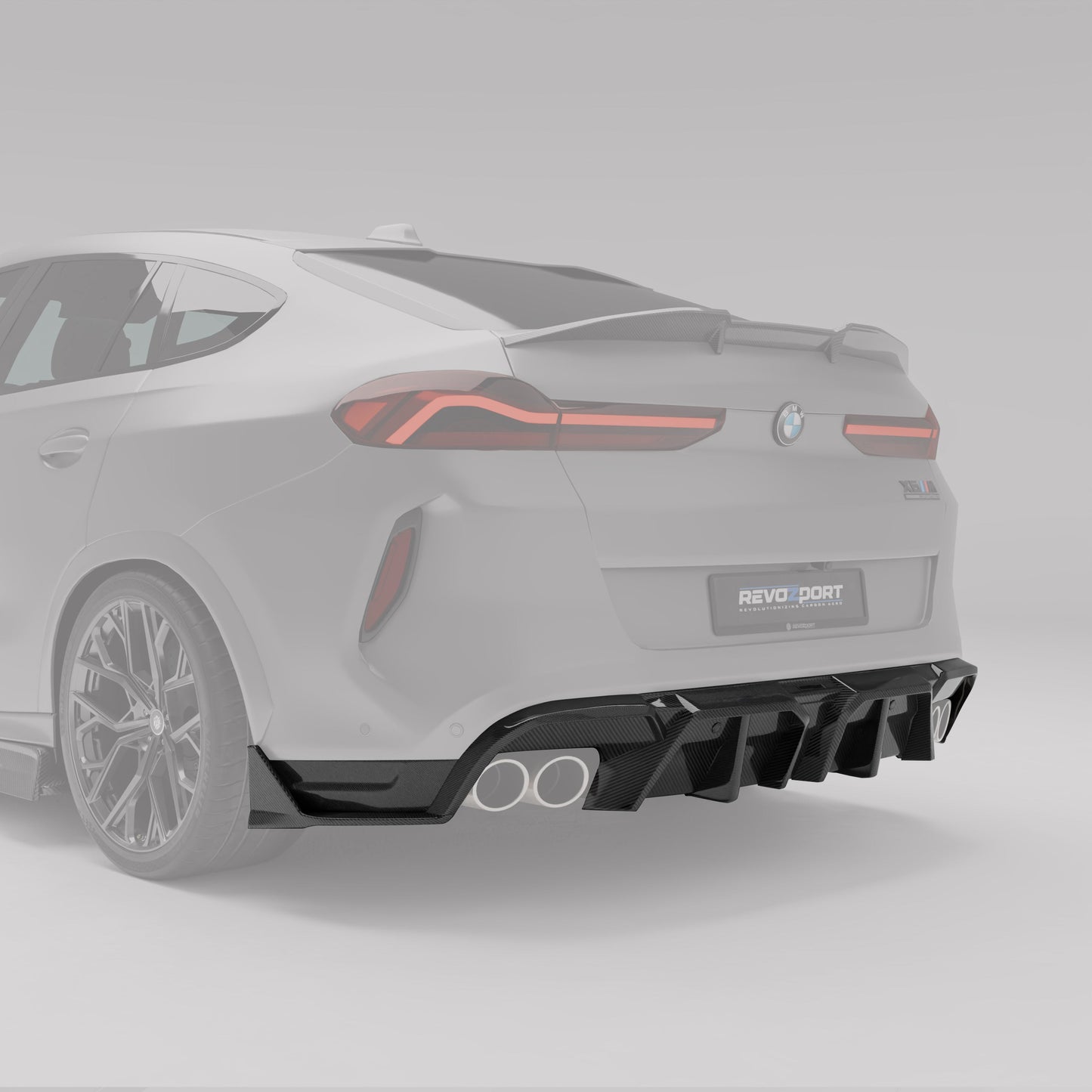 BMW X6M F96 LCI Carbon Fiber Rear Diffuser