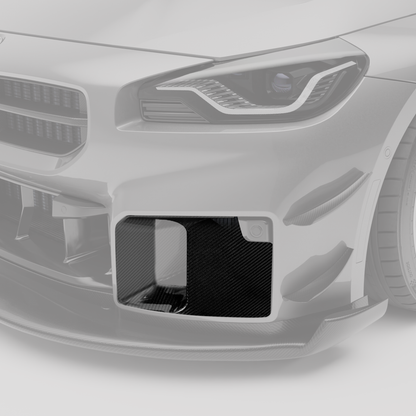 BMW M2 G87 Carbon Fiber Aero Front Bumper Block-Off Plates