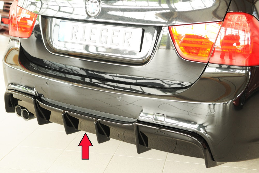 Rieger rear skirt insert only for original M-package rear bumper Glos black