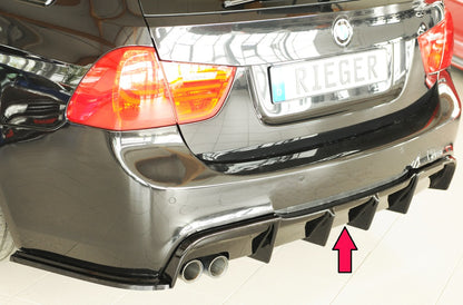 Rieger rear skirt insert only for original M-package rear bumper Glos black