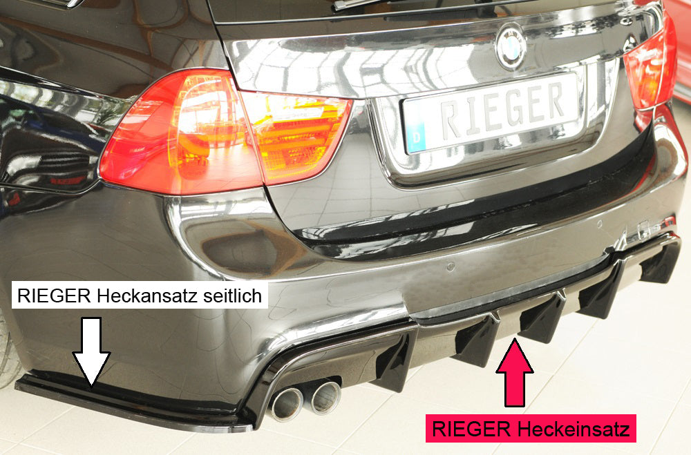 Rieger rear skirt insert only for original M-package rear bumper Glos black