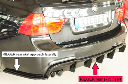 Rieger rear skirt insert only for original M-package rear bumper Glos black