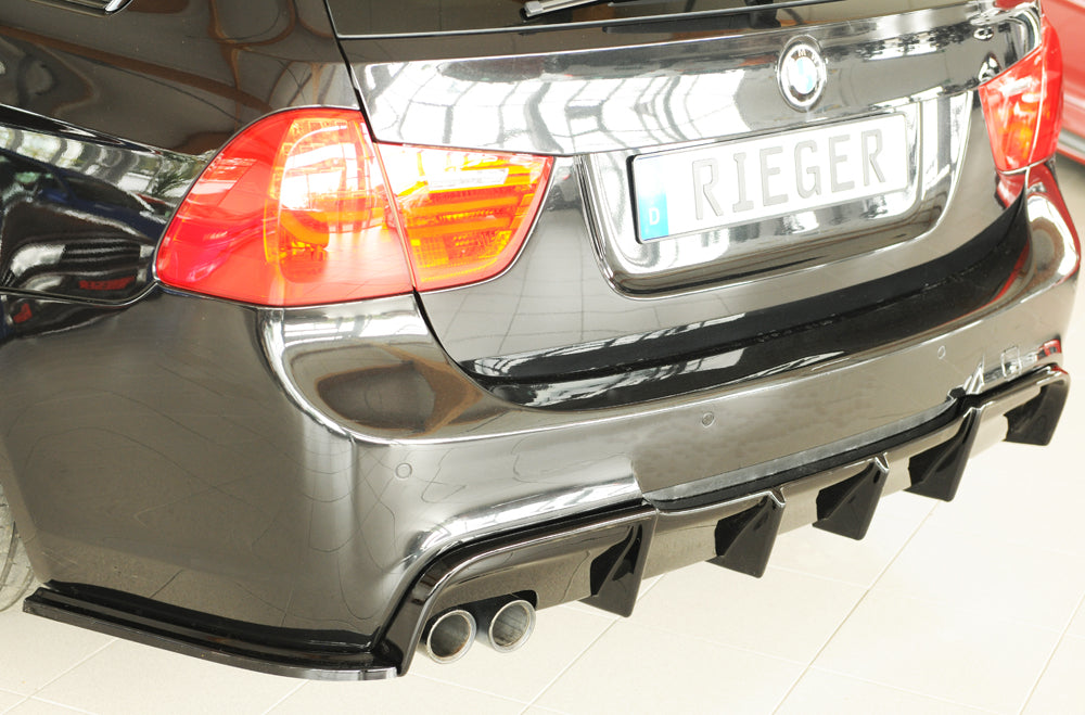 Rieger rear skirt insert only for original M-package rear bumper Glos black