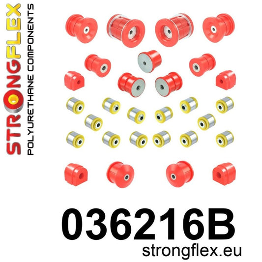[036216B] Full suspension polyurethane bush kit for BMW E90, E91, E92, E93 | Strongflex Polyurethane