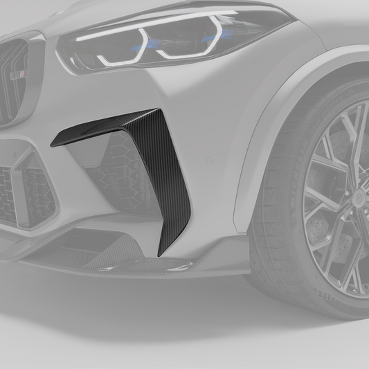 BMW X5M F95 Pre-LCI Carbon Fiber Front Bumper Canards