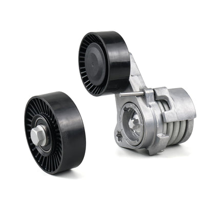 Bevinsee Drive Belt Pulley Tensioner Kit with Bolt – for BMW E90 E91 E92 E93 E60 E83 N52 Engine