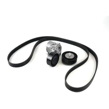 Bevinsee Drive Belt Pulley Tensioner Kit with Bolt – for BMW E90 E91 E92 E93 E60 E83 N52 Engine
