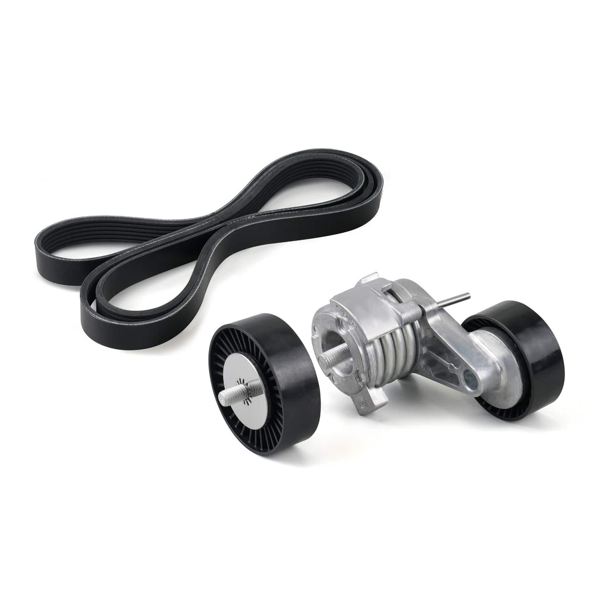 Bevinsee Drive Belt Pulley Tensioner Kit with Bolt – for BMW E90 E91 E92 E93 E60 E83 N52 Engine