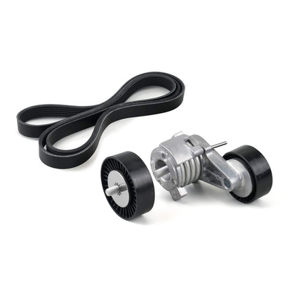 Bevinsee Drive Belt Pulley Tensioner Kit with Bolt – for BMW E90 E91 E92 E93 E60 E83 N52 Engine