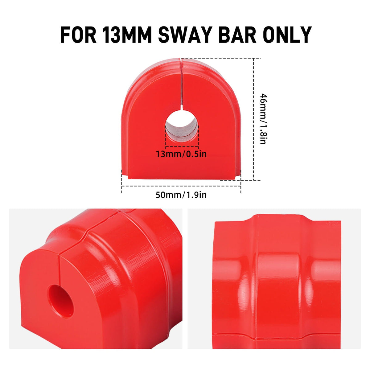 Bevinsee 13mm Rear Anti Roll Sway Bar Poly Bushings – for BMW E81 E82 E88 E90 E92