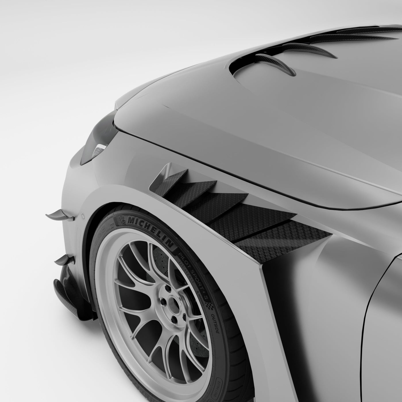 BMW M2 G87 Carbon Fiber Race Front Fenders - Revozport