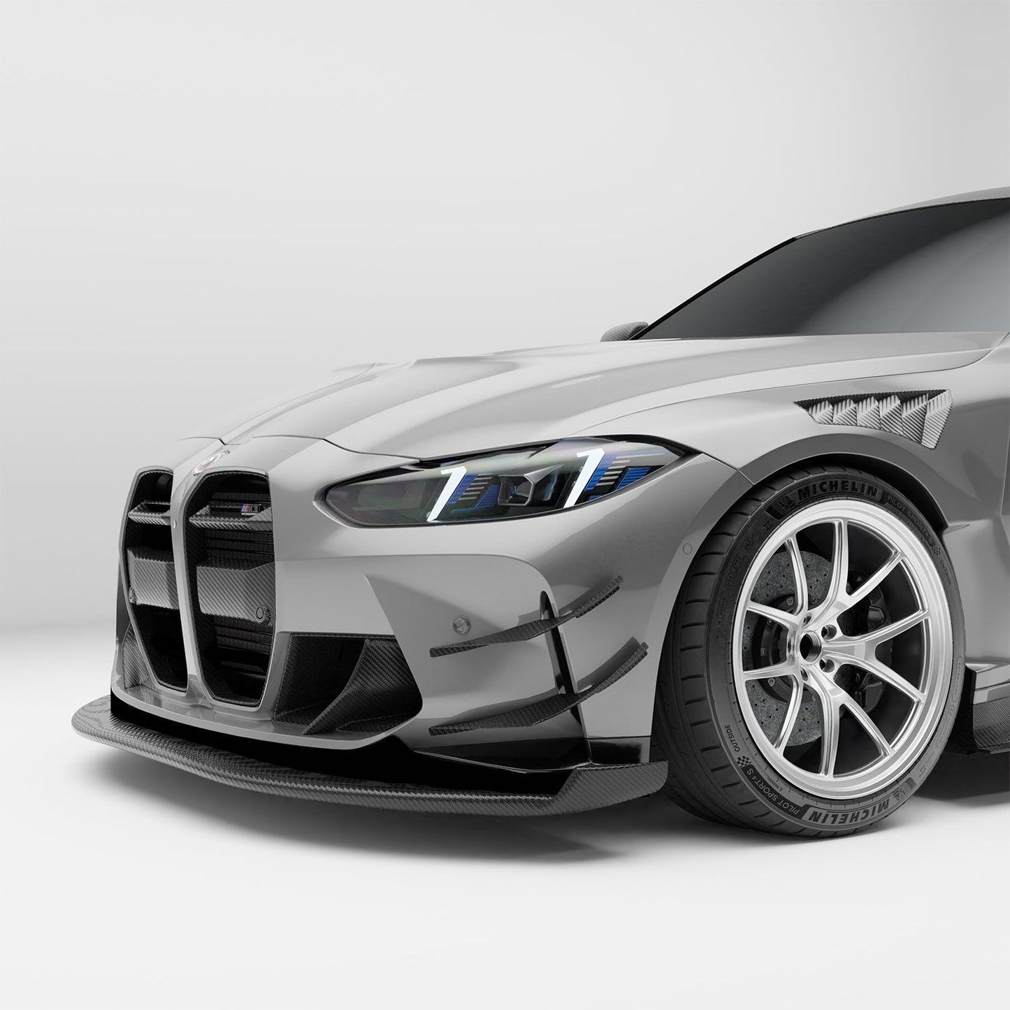 BMW M3 G80 Carbon Fiber Front Bumper Canards - Revozport