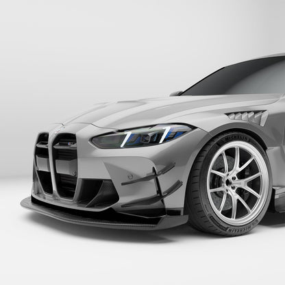 BMW M3 G80 Carbon Fiber Front Bumper Canards - Revozport