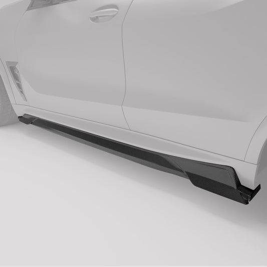 BMW X5M F95 LCI Carbon Fiber Side Skirts