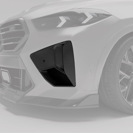 BMW X6M F96 LCI Carbon Fiber Front Bumper Air Vents