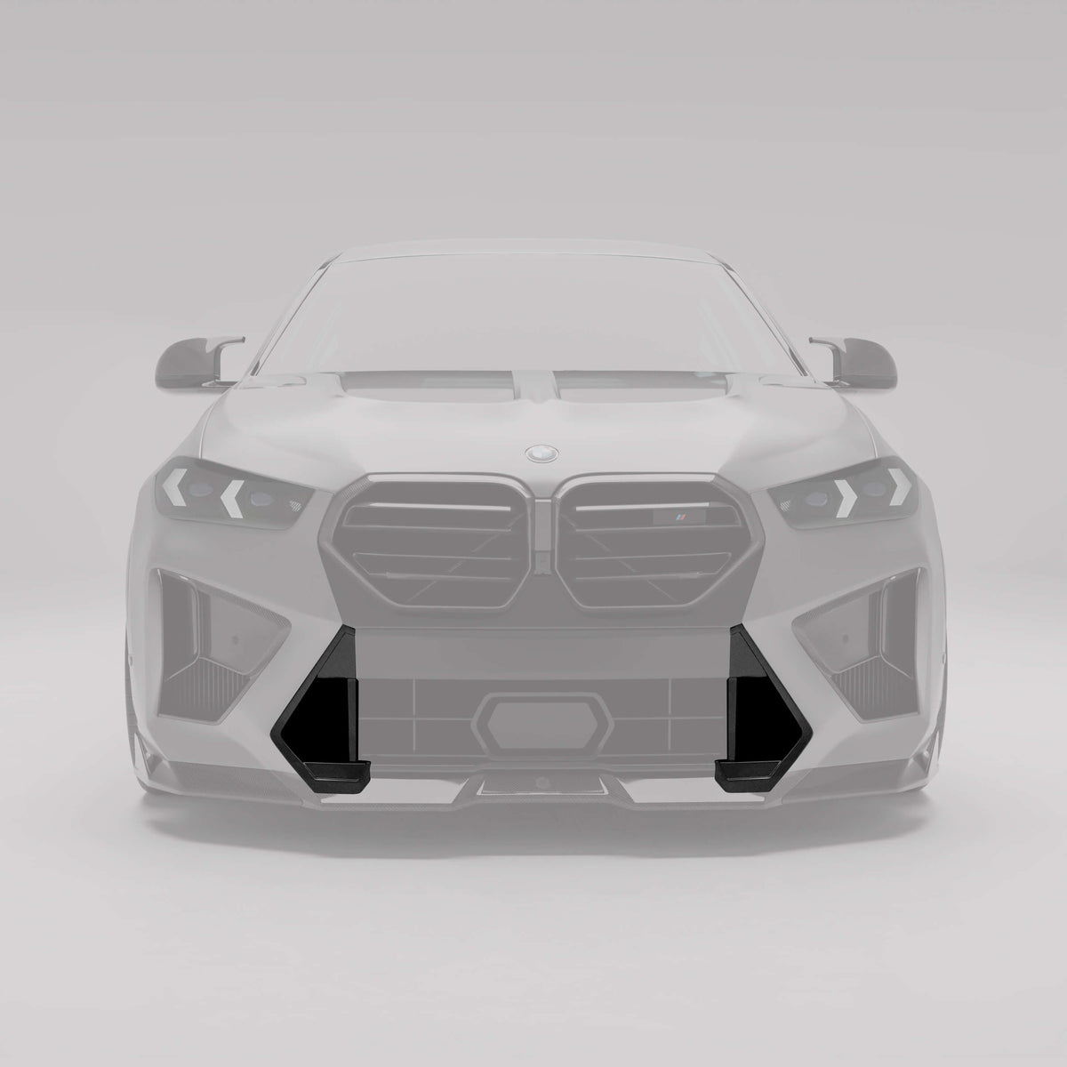 BMW X6M F96 LCI Carbon Fiber Front Lip Vent Trims
