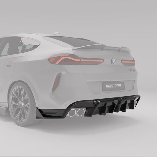 BMW X6M F96 LCI Carbon Fiber Rear Diffuser