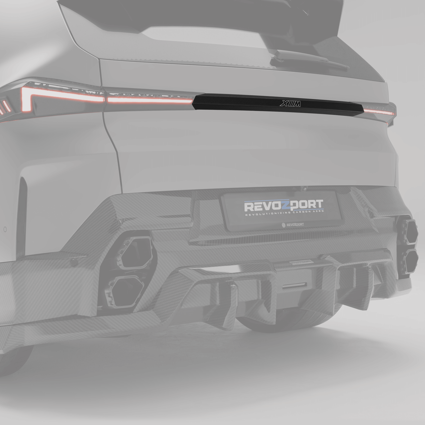 BMW XM G09 carbon trim between rear lights