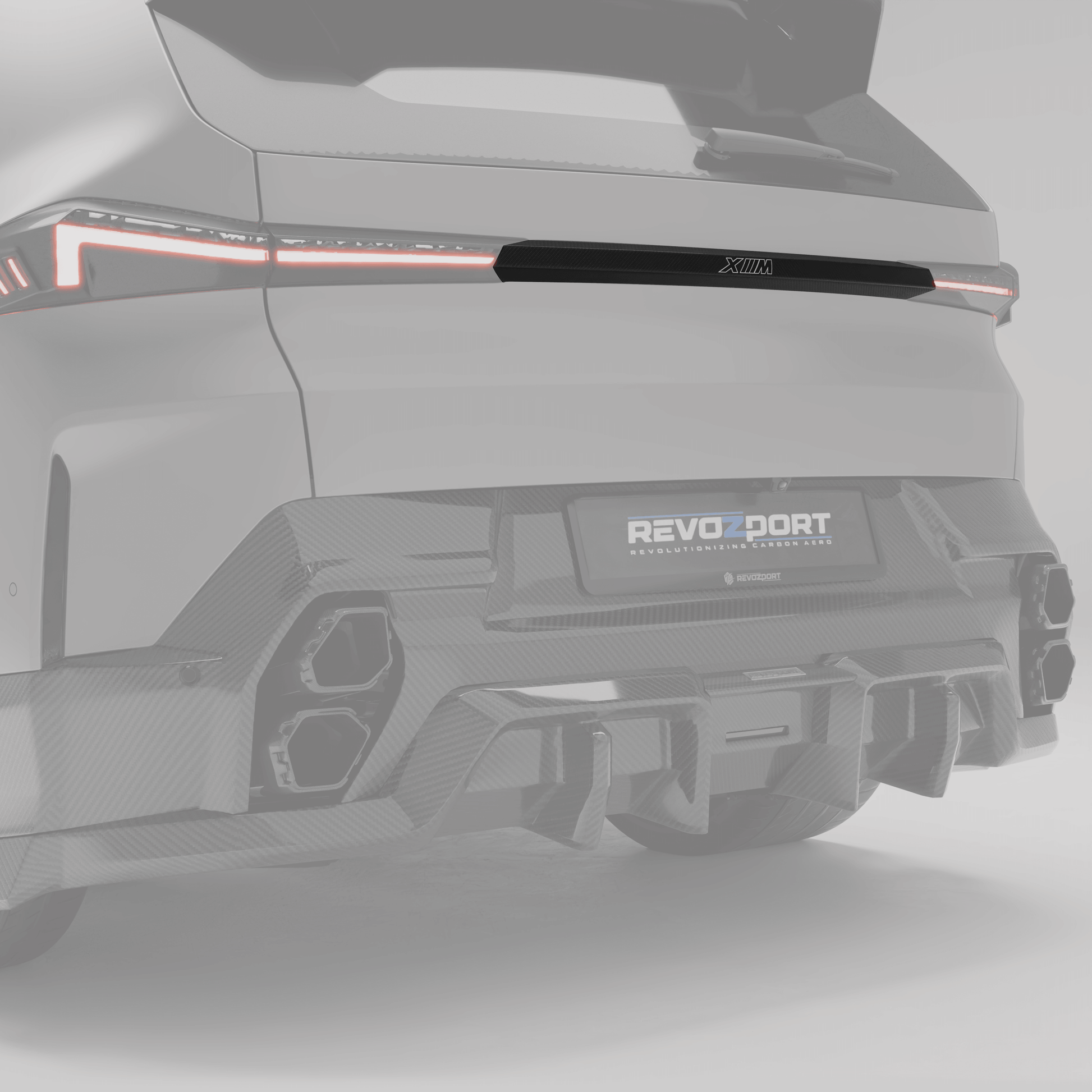 BMW XM G09 carbon trim between rear lights