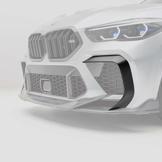 BMW X6M F96 Pre-LCI Carbon Fiber Front Bumper Canards
