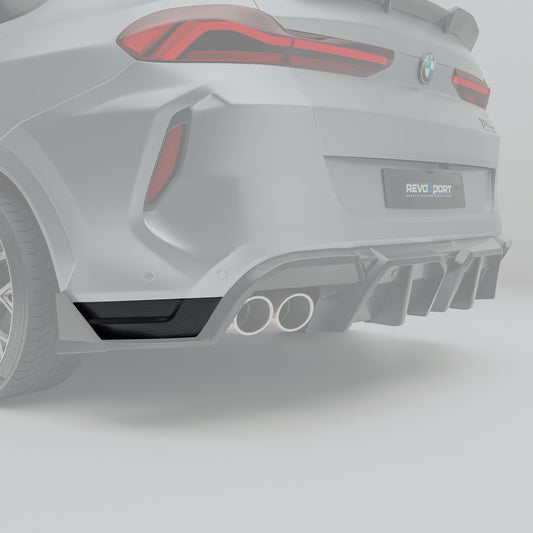 BMW X6M F96 Pre-LCI Carbon Fiber Rear Bumper Splitter