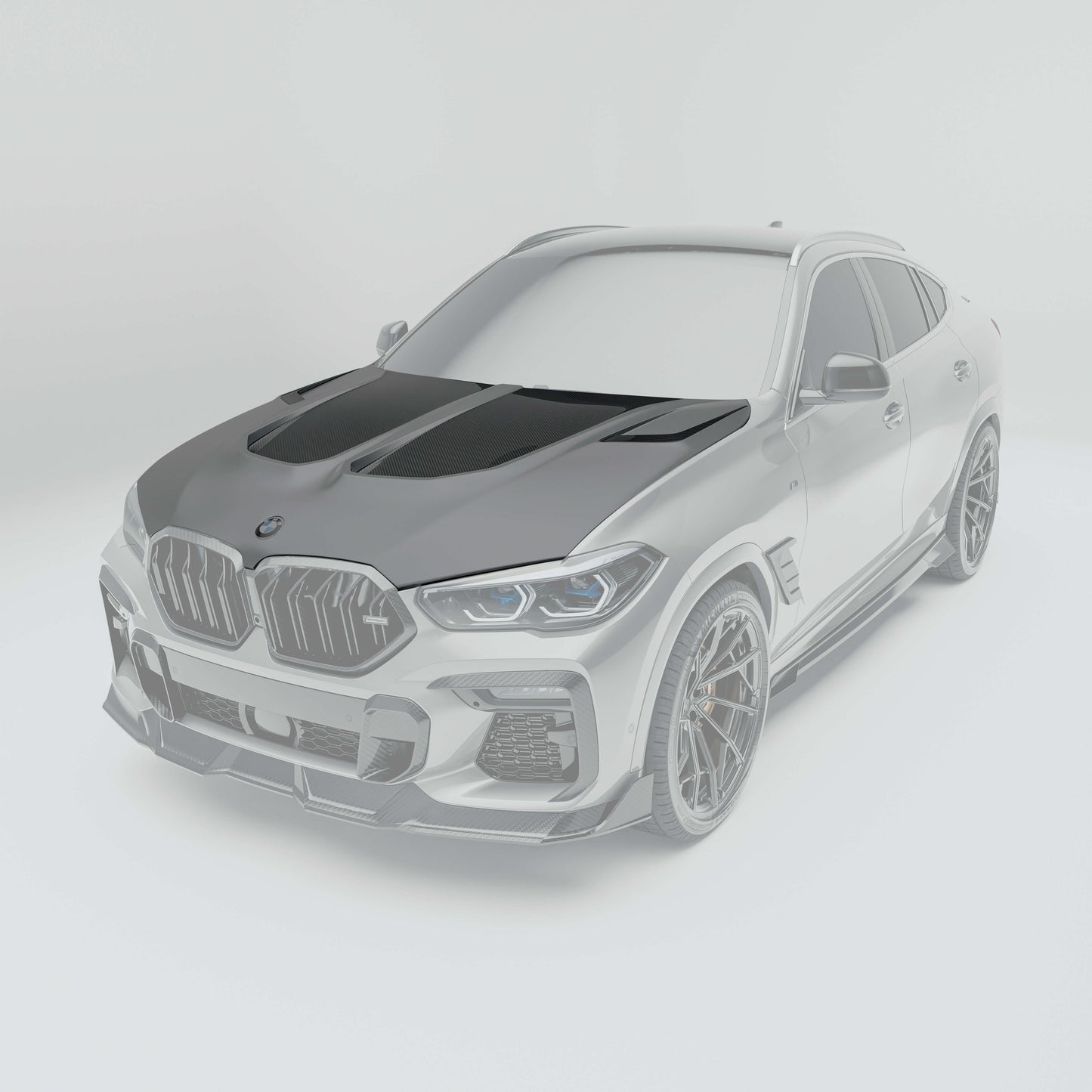 BMW X6 G06 LCI carbon fiber hood