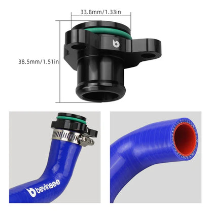Upgraded Silicone Coolant Hose & Aluminum Flange - BMW N52 / N53 (E9x E6x E8x)