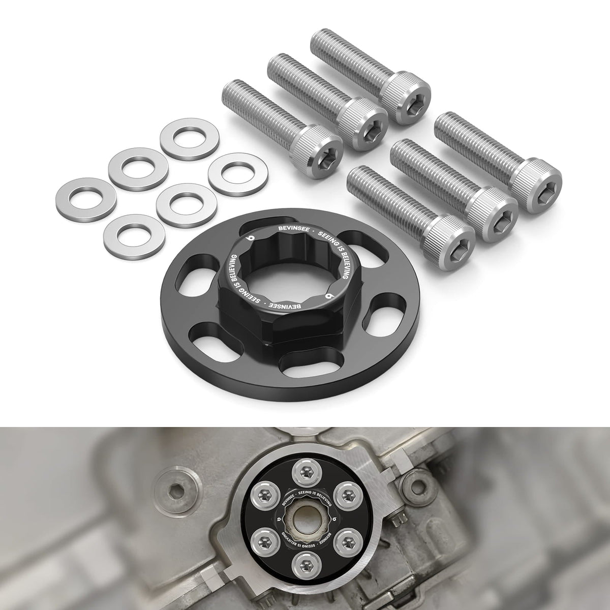 Bevinsee Crank Hub Bolt Capture Kit – for BMW E90 E92 335i N54 1M