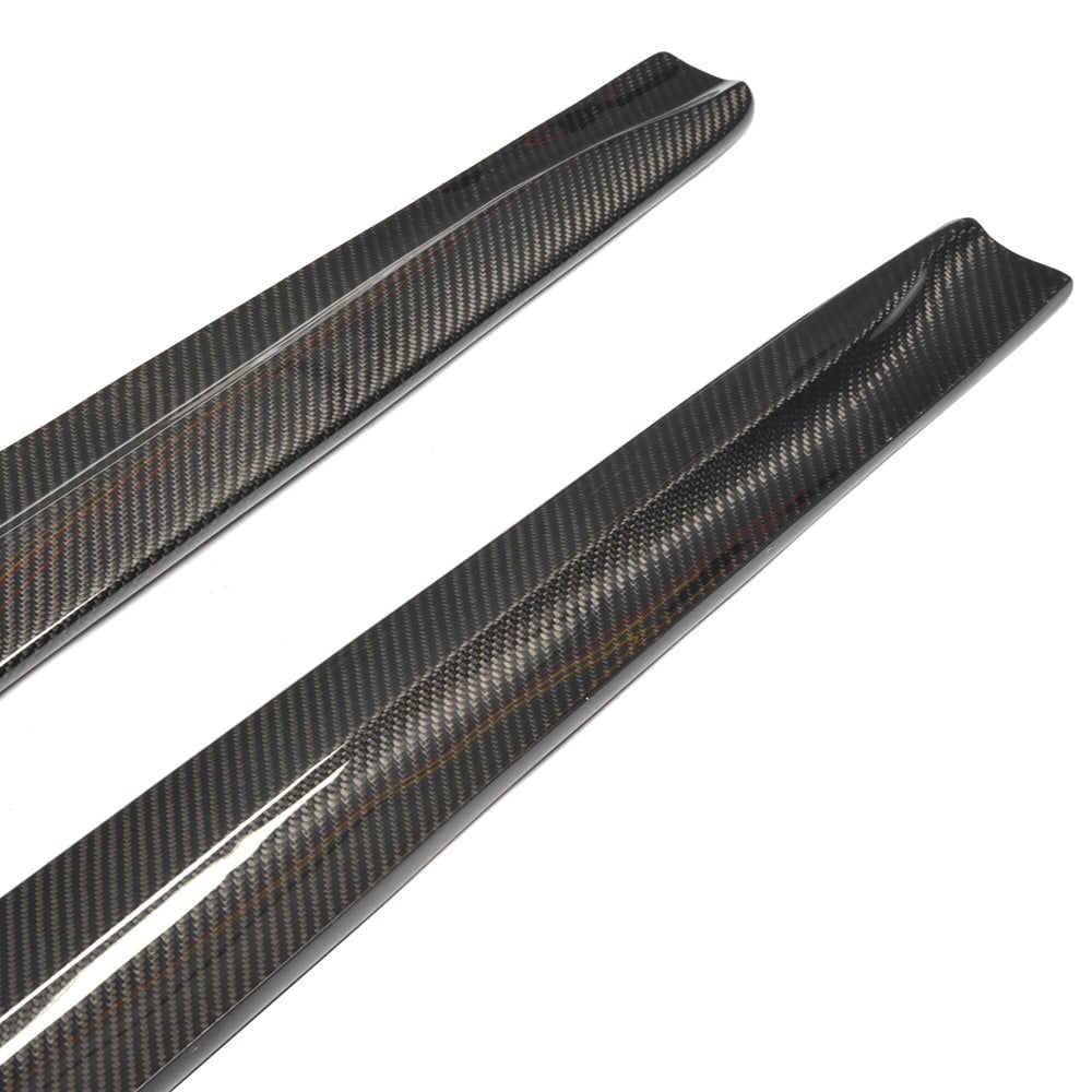 Carbon Fiber Car Side Skirts Extension for BMW 1Series E82M 1M 2011UP (Fits :1M )