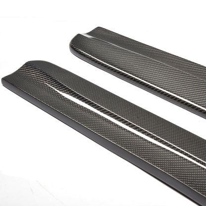 Carbon Fiber Car Side Skirts Extension for BMW 1Series E82M 1M 2011UP (Fits :1M )
