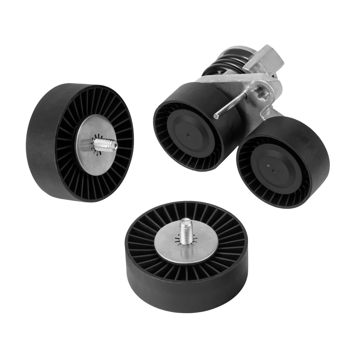 Bevinsee Drive Belt Pulley Tensioner Kit with Bolt – for BMW 335i 135i 1M E90 E91 E92 E93 E82 E88