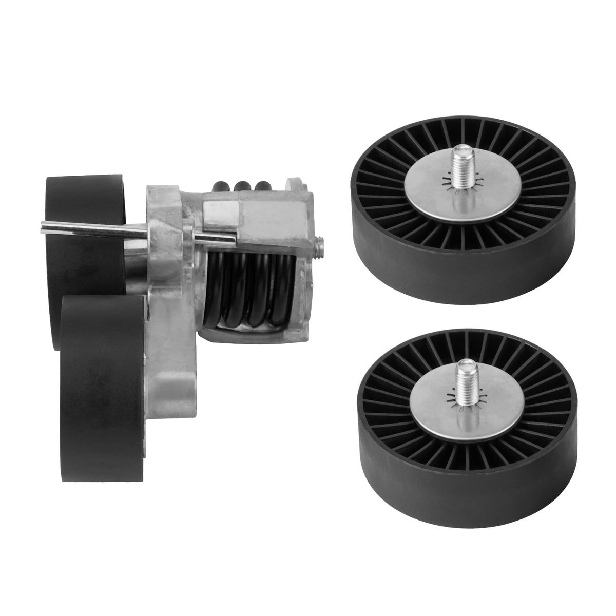 Bevinsee Drive Belt Pulley Tensioner Kit with Bolt – for BMW 335i 135i 1M E90 E91 E92 E93 E82 E88