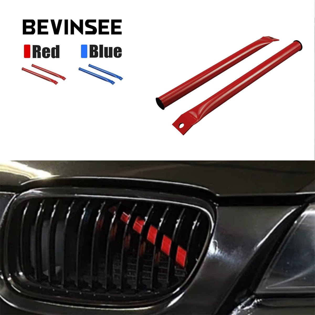 Bevinsee Front Grille V Brace Trim – for BMW E90 E91 E92 E93