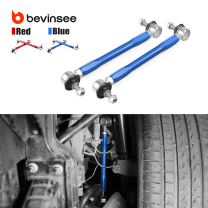 Bevinsee Billet Adjustable Front Sway Bar End Link Kit – for BMW E81 E82 E87 E88 E90 E92 X1 E84 Z4 E89