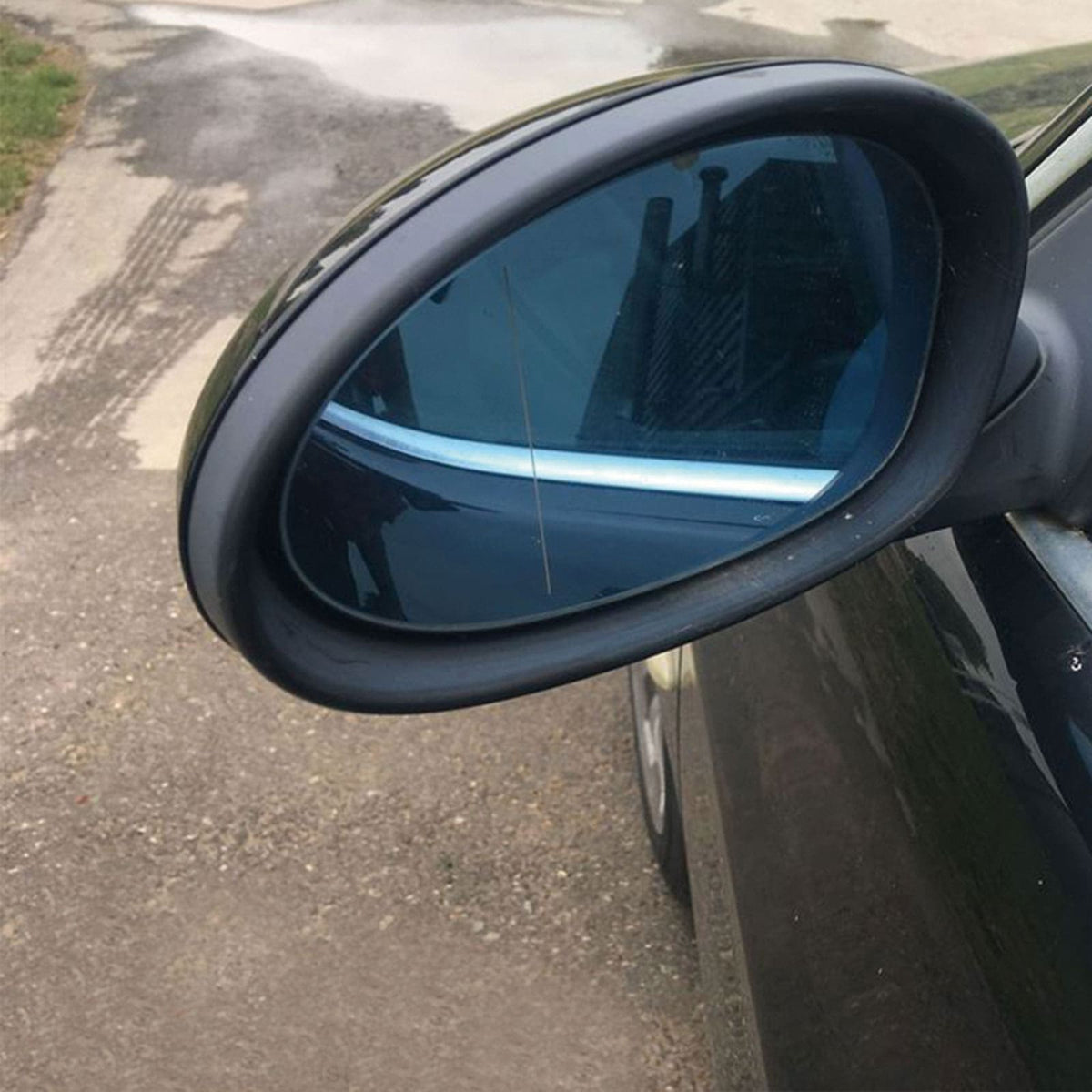 Bevinsee Pair L&R Heated Blue Side Car Door Mirror Glass Fit BMW E90 3 Series