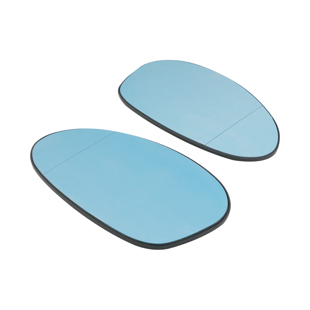Bevinsee Pair L&R Heated Blue Side Car Door Mirror Glass Fit BMW E90 3 Series