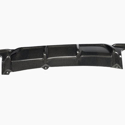 Carbon Fiber E90 Dual Muffler Single Out  Rear Diffuser for BMW 3 Series E90 325i 335i M Sport Sedan 4-Door 2009-2013