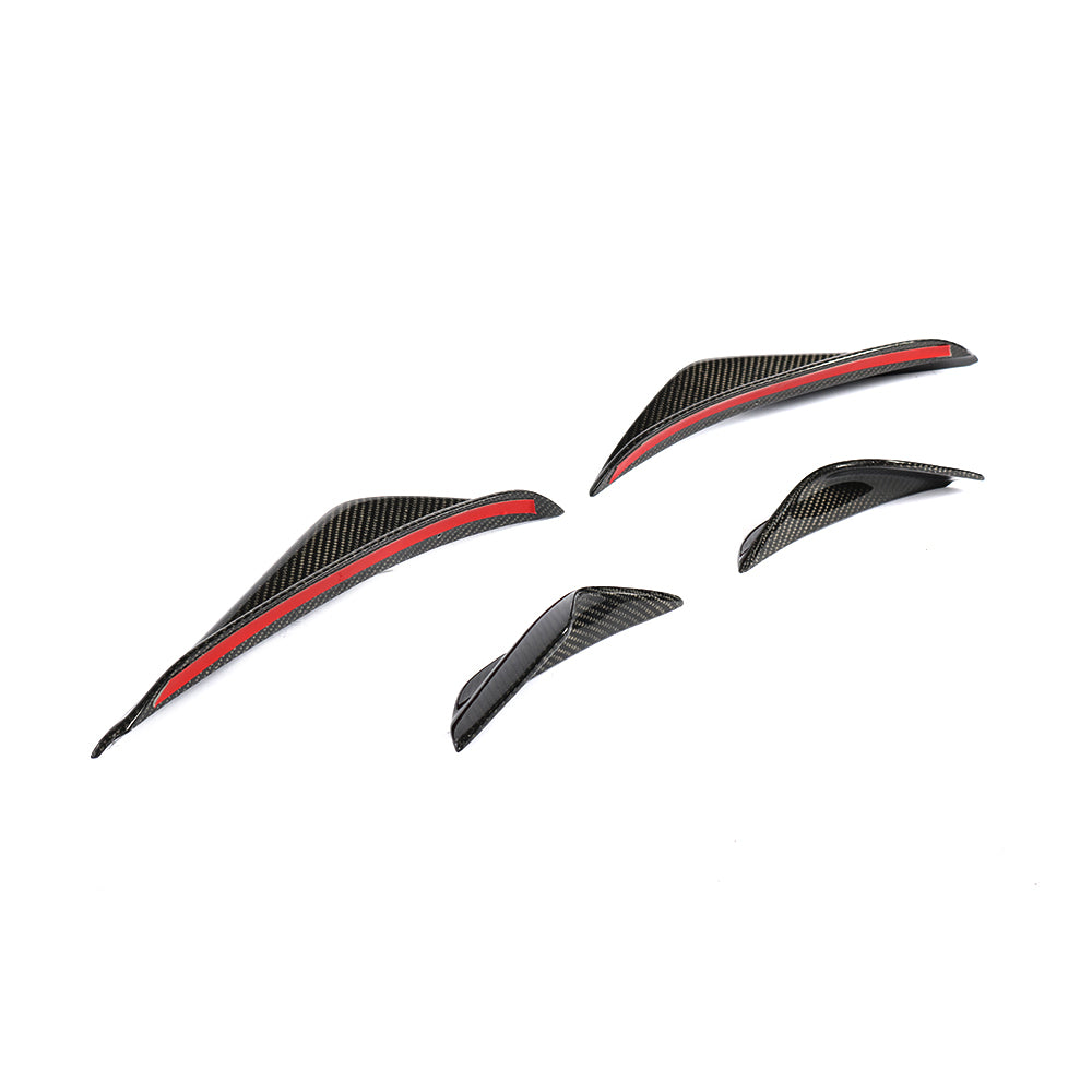 For BMW 3 SERIES E90 E92 M3 E93 carbon fiber Splitter Fins Body Spoiler Canards