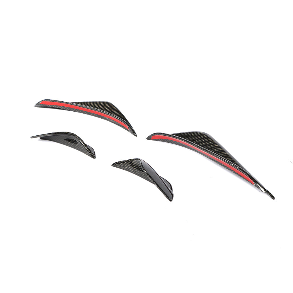For BMW 3 SERIES E90 E92 M3 E93 carbon fiber Splitter Fins Body Spoiler Canards
