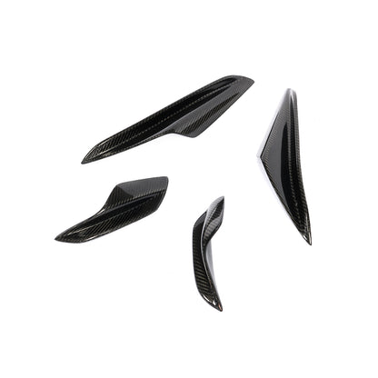 For BMW 3 SERIES E90 E92 M3 E93 carbon fiber Splitter Fins Body Spoiler Canards
