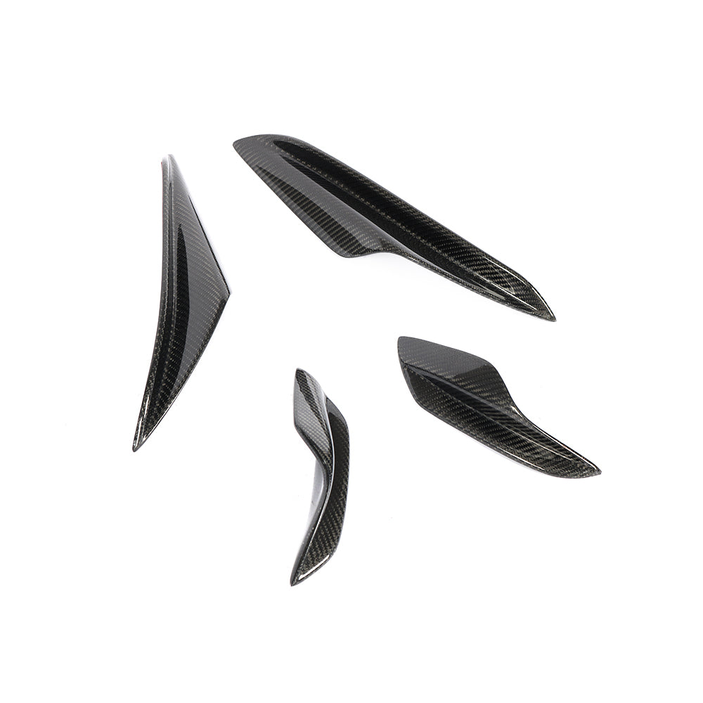 For BMW 3 SERIES E90 E92 M3 E93 carbon fiber Splitter Fins Body Spoiler Canards