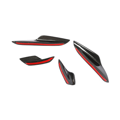 For BMW 3 SERIES E90 E92 M3 E93 carbon fiber Splitter Fins Body Spoiler Canards
