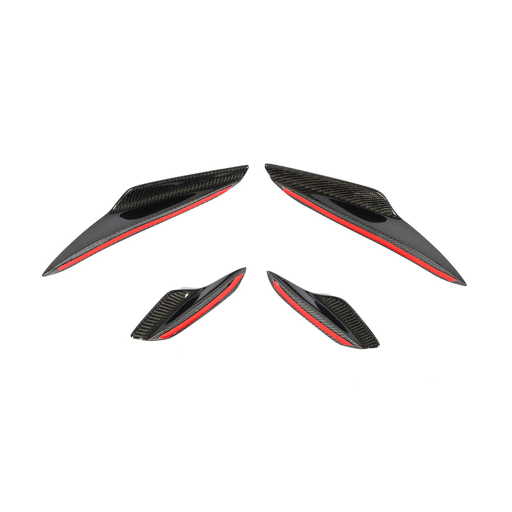 For BMW 3 SERIES E90 E92 M3 E93 carbon fiber Splitter Fins Body Spoiler Canards