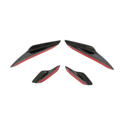 For BMW 3 SERIES E90 E92 M3 E93 carbon fiber Splitter Fins Body Spoiler Canards