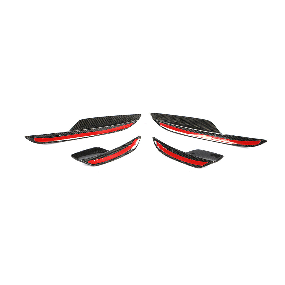 For BMW 3 SERIES E90 E92 M3 E93 carbon fiber Splitter Fins Body Spoiler Canards