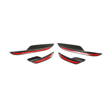 For BMW 3 SERIES E90 E92 M3 E93 carbon fiber Splitter Fins Body Spoiler Canards