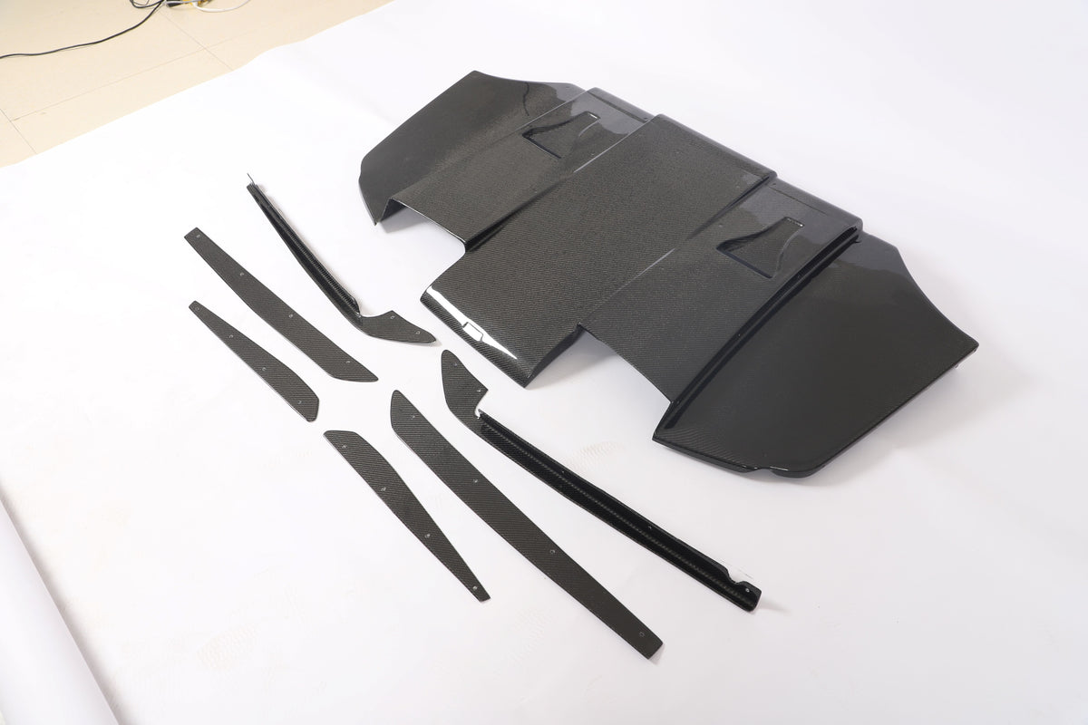 Carbon Fiber Rear Diffuser with canards for BMW 3 Series E92 E93 M3 2009-2013